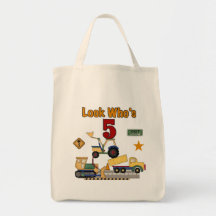 Construction 5th Birthday Tshirts and Gifts Bag