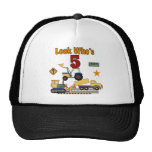 Construction 5th Birthday Tshirts and Gifts Trucker Hat