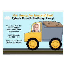 Construction Birthday Party Invitation