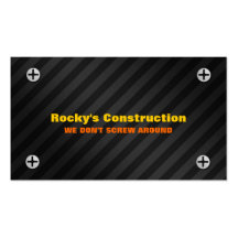 Construction business card
