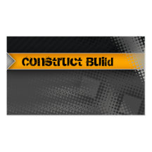 Construction Business Card Grunge grey dots