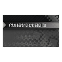 Construction Business Card Grunge metal dots
