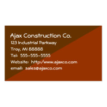 Construction Card For Builder Contractor Business Card