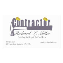 Construction Contractor Builder Business Cards