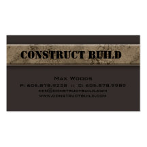 Construction Contractor Business Card Marble