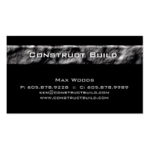 Construction Contractor Business Card Rock