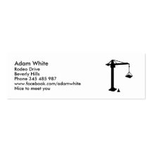Construction crane business card template