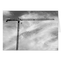 Construction Crane Greeting Card