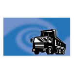 construction dump truck lorry retro business card templates