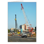 Construction equipments greeting cards