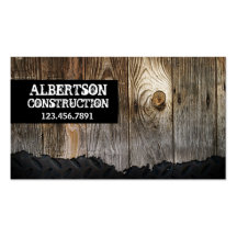 Construction Handyman Business Card