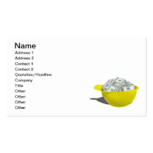 Construction Hat full of Money Business Cards