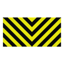 Construction Hazard Stripes Photo Cards