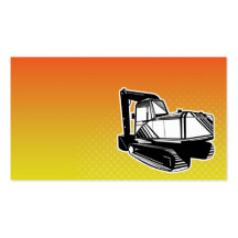 Construction Mechanical Digger Excavator Business Card