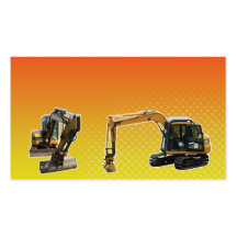 Construction Mechanical Digger Excavator Business Cards