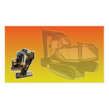 Construction Mechanical Digger Excavator Business Card
