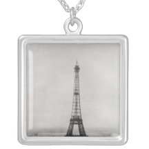 Construction of the Eiffel Tower Personalized Necklace
