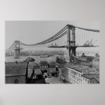 Construction of the Manhattan Bridge March 23 1909 Posters