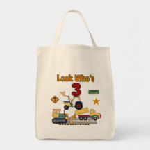 Construction Vehicles 3rd Birthday Tshirts Bags