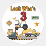 Construction Vehicles 3rd Birthday Tshirts Stickers