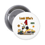 Construction Vehicles 4th Birthday Pin
