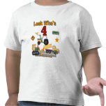 Construction Vehicles 4th Birthday Tshirts