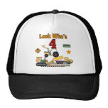 Construction Vehicles 4th Birthday Tshirts Hats