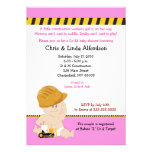 CONSTRUCTION WORKER Baby Shower Invitation 5x7