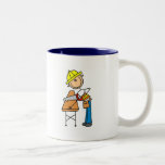 Construction Worker Sawing Board Mug