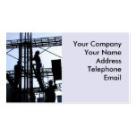 Construction Workers on Scaffolding Business Card Template