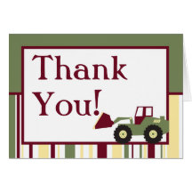 Construction Zone Folded Thank You Card
