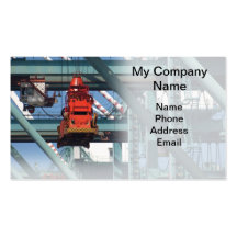 Container Port Loading Cranes Business Card Templates