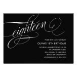 Contemporary 18th Birthday Invitations