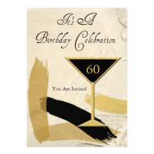 Contemporary 60th Birthday Party Invitations