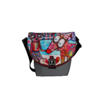 Contemporary Art Handbag Messenger Bags