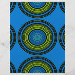 Contemporary blue and green circles personalized flyer