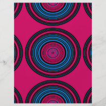 Contemporary blue and pink circles flyer design