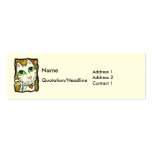 Contemporary Cat Profile Skinny Business Card