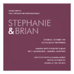 Contemporary Charm Wedding Shower Invites (Plum)