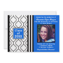 Contemporary Chic Graduation Photo Announcement 2 invitations