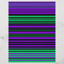 Contemporary dark purple green and black stripes full color flyer