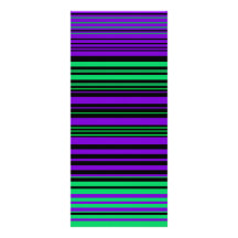 Contemporary dark purple green and black stripes custom rack cards