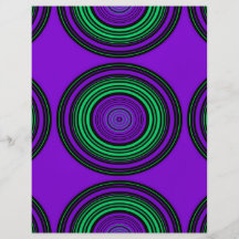 Contemporary dark purple green circles personalised flyer