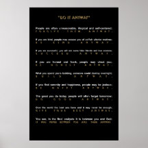 Contemporary Do It Anyway Poster