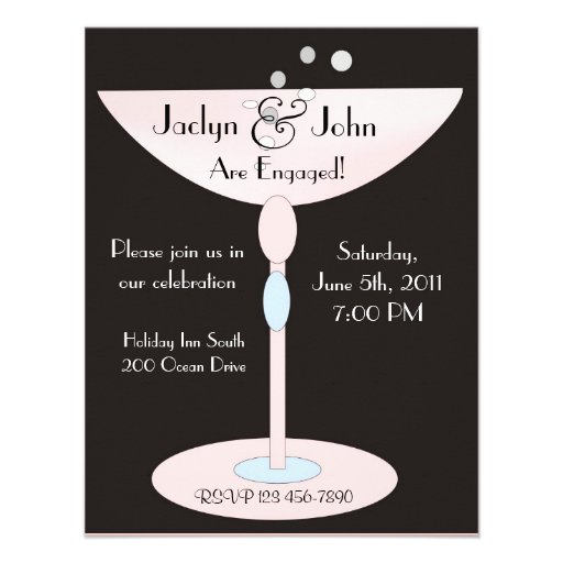 Contemporary Engagement Invitation