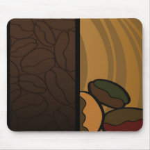 Contemporary, Fun & Colourful Coffee Bean Mouse Pads