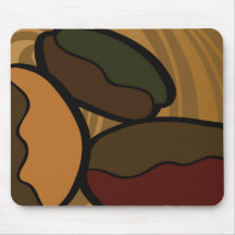 Contemporary, Fun & Colourful Coffee Bean Mousepads