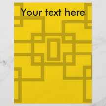 Contemporary gold squares on yellow full colour flyer