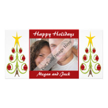 Contemporary Happy Holidays Photo Card