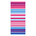 Contemporary light blue pink and white stripes full color rack card